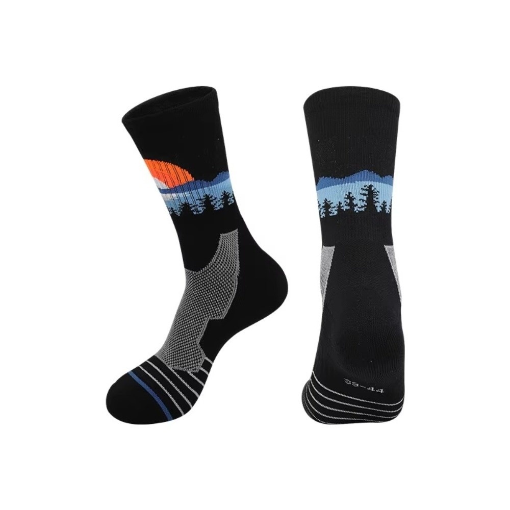 Wool Hiking Sock - ถุงเท้าขนแกะเมอริโนสำหรับฤดูหนาว อุ่นสบาย ไม่ลื่น เหมาะสำหรับใส่เดินหิมะ ถุงเท้าเดินป่าที่ระบายอากาศได้ดีสำหรับผู้ชาย