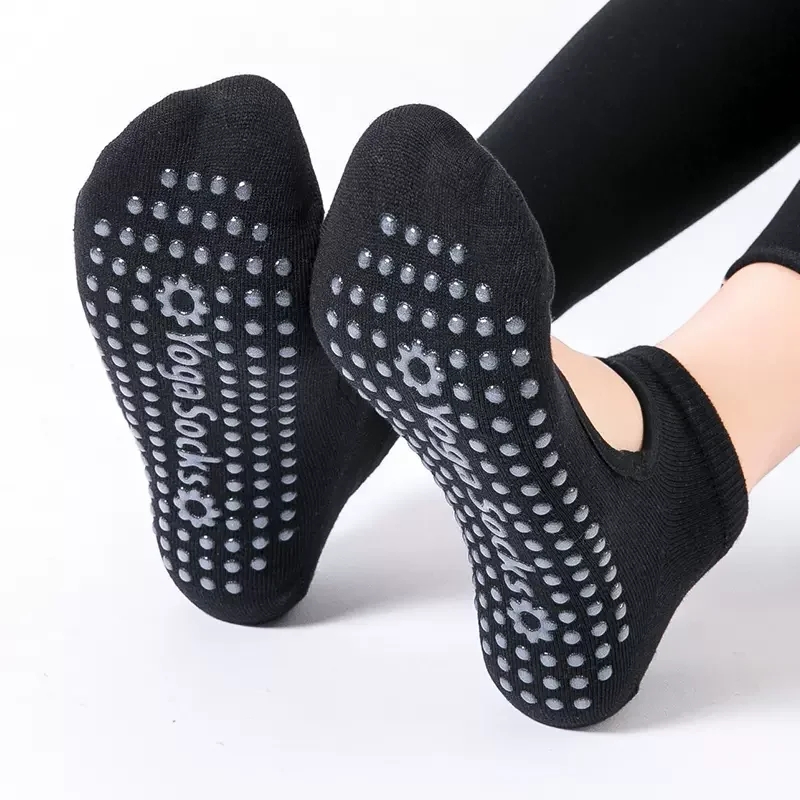 Grip Sock Yoga - คุณภาพสูงผู้หญิงถุงเท้าโยคะ Anti-SLIP Breathable Backless ถุงเท้าพิลาทิสข้อเท้าสุภาพสตรีบัลเล่ต์เต้นรํากีฬาถุงเท้าสําหรับฟิตเนส GYM