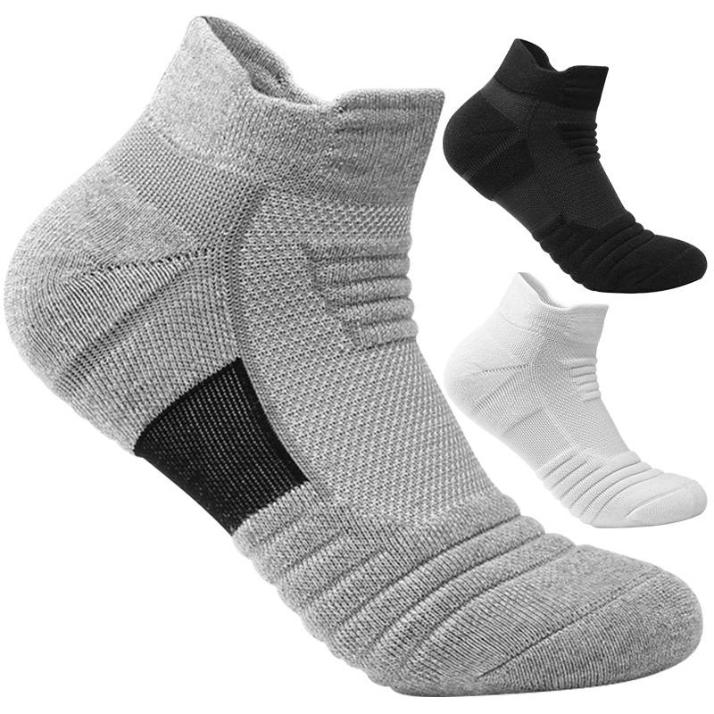 Athletic Sock Cushion - ถุงเท้าแบบตาข่ายระบายอากาศได้3คู่ถุงเท้าเทอร์รี่สำหรับนักกีฬากันกระแทกกันความชื้นและทนทานลดเท้าสำหรับวิ่งปีนเขาและเล่นกีฬา