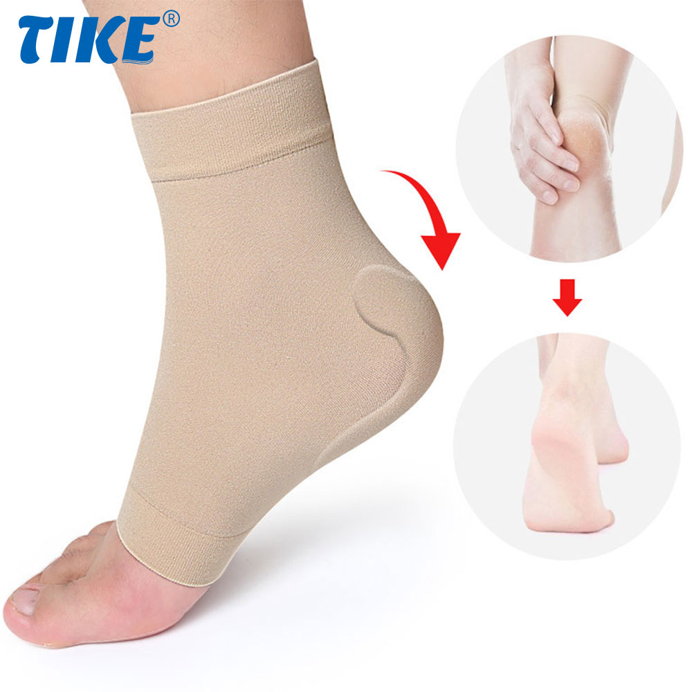 Ankle Brace Sock - 1 คู่ BOOT กันชนเจล Pad Sleeve-เบาะสเก็ตถุงเท้าสําหรับเท้าป้องกัน