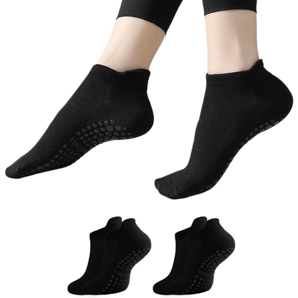 Grip Sock Yoga - ถุงเท้ากันลื่นสำหรับผู้หญิง: เหมาะสำหรับบาร์เร่, บัลเล่ต์ และโยคะ