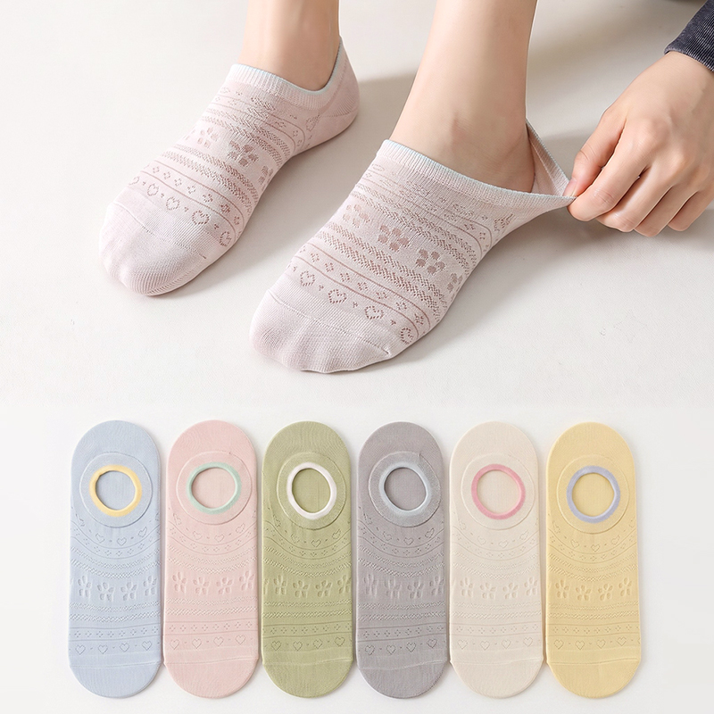 ถุงเท้าผู้หญิงแบบซ่อน 6 คู่ ลา - Invisibility Sock Loafer บทวิจารณ์และราคา