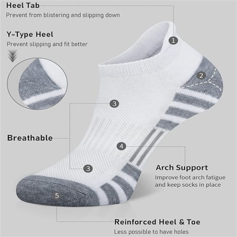 ถุงเท้าวิ่งแบบสปอร์ตข้อสั้น ระ - Ankle Sock Low Cut บทวิจารณ์และราคา