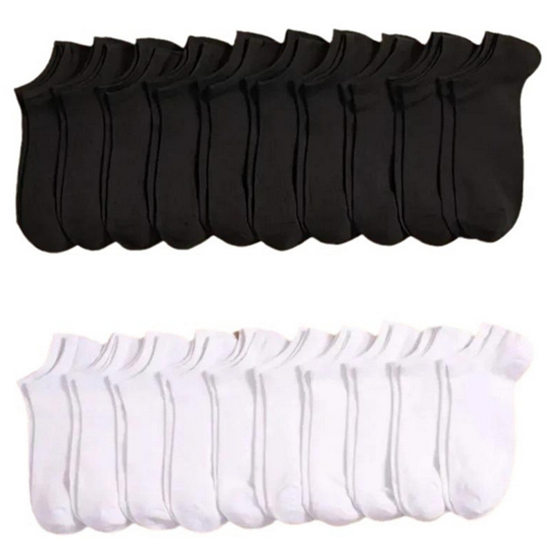 10/20/50/100 คู่ถุงเท้าสีขาวสํ - Ankle Sock Low Cut บทวิจารณ์และราคา