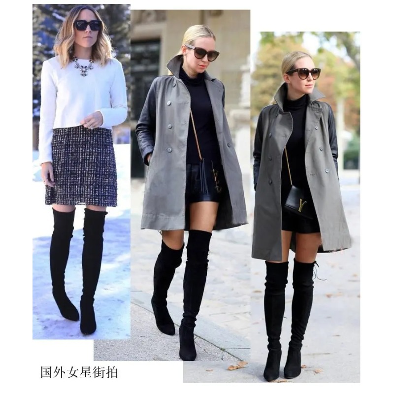 รองเท้าบูทสตรีทรงสูงระดับเข่า  - Knee High Sock Women บทวิจารณ์และราคา
