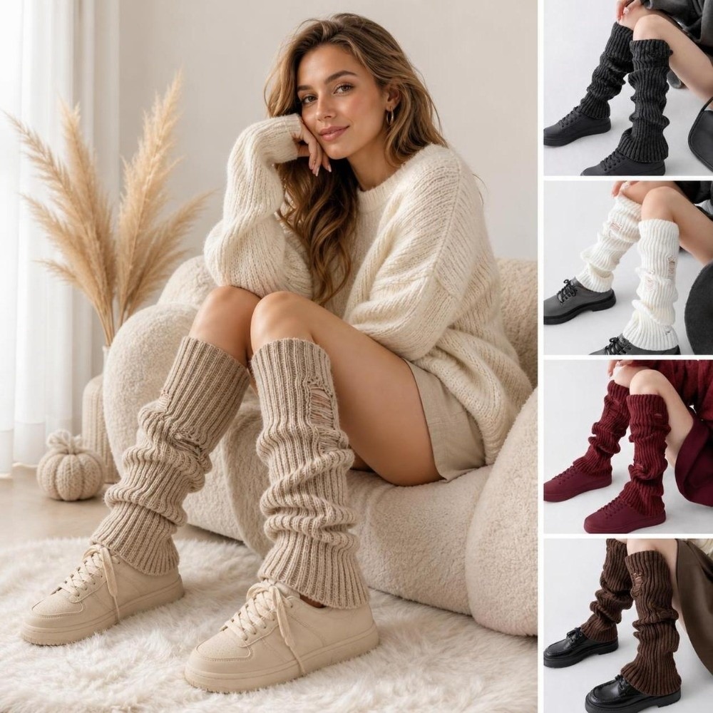 ปลอกขาไหมพรมอุ่นๆ ยืดหยุ่น ผสม - Boot Sock Slouchy บทวิจารณ์และราคา