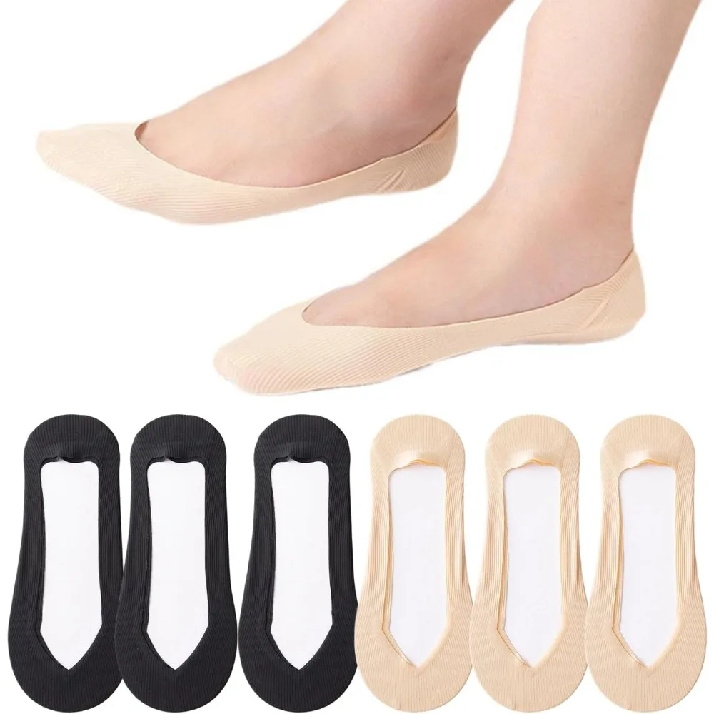ถุงเท้าแบบไม่เห็นขอบ 6 คู่ สำห - Invisibility Sock Loafer บทวิจารณ์และราคา