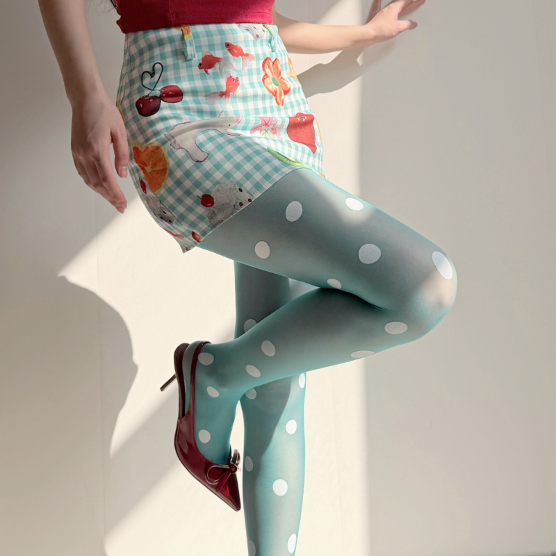 ถุงน่องลายจุดสไตล์เรโทรสำหรับผ - Tights Pantyhose Sheer บทวิจารณ์และราคา