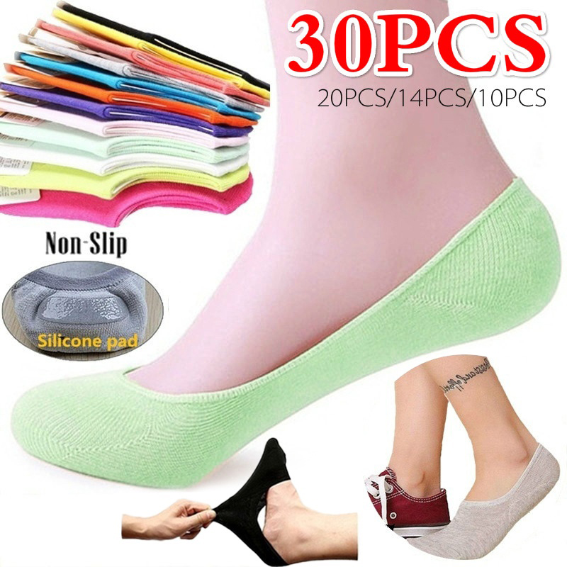 5 คู่ 10PCS ถุงเท้าผู้หญิง Non - Invisibility Sock Loafer บทวิจารณ์และราคา