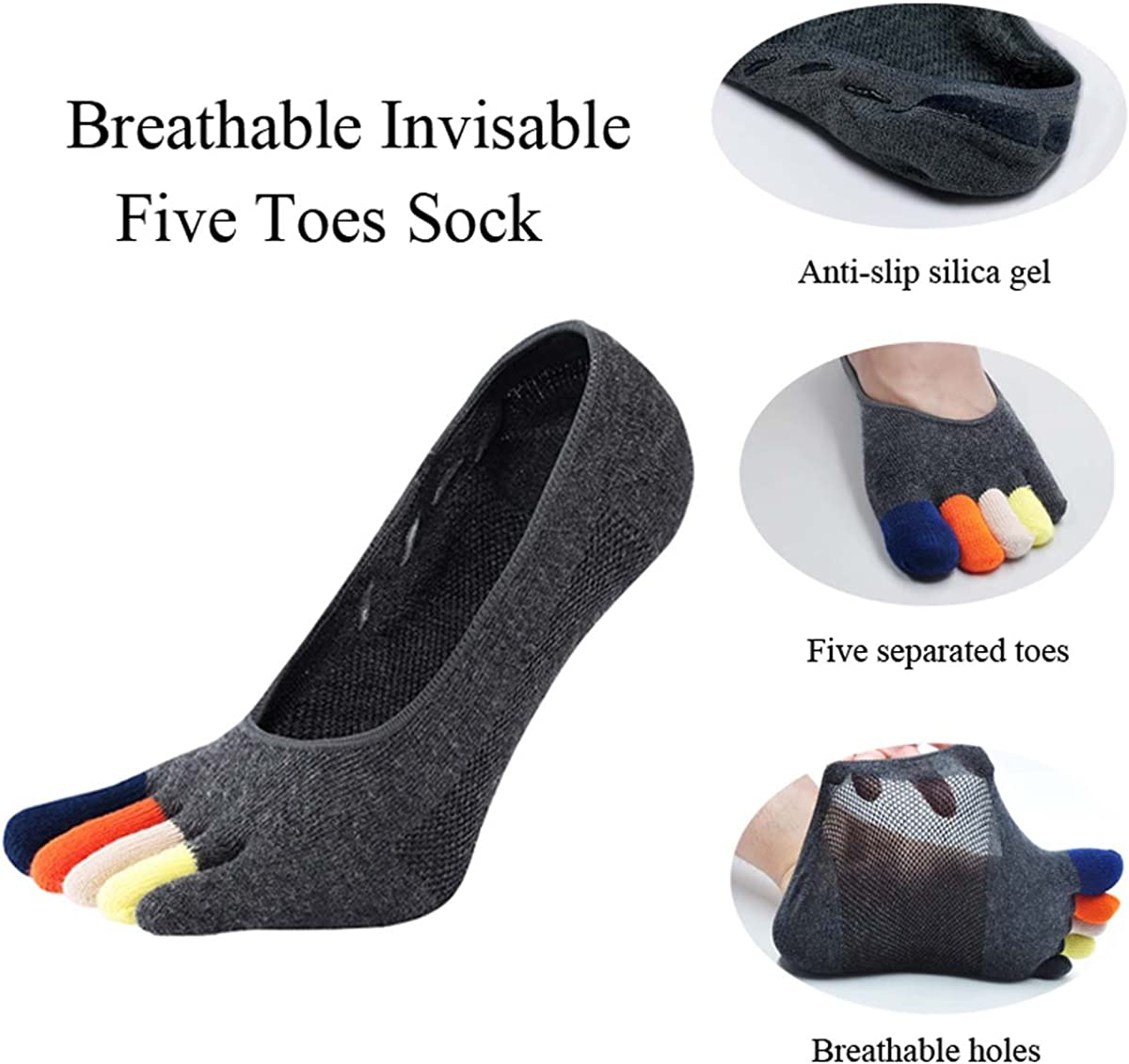 ถุงเท้าผู้ชายแบบโลว์คัท 5 คู่  - Invisibility Sock Loafer บทวิจารณ์และราคา