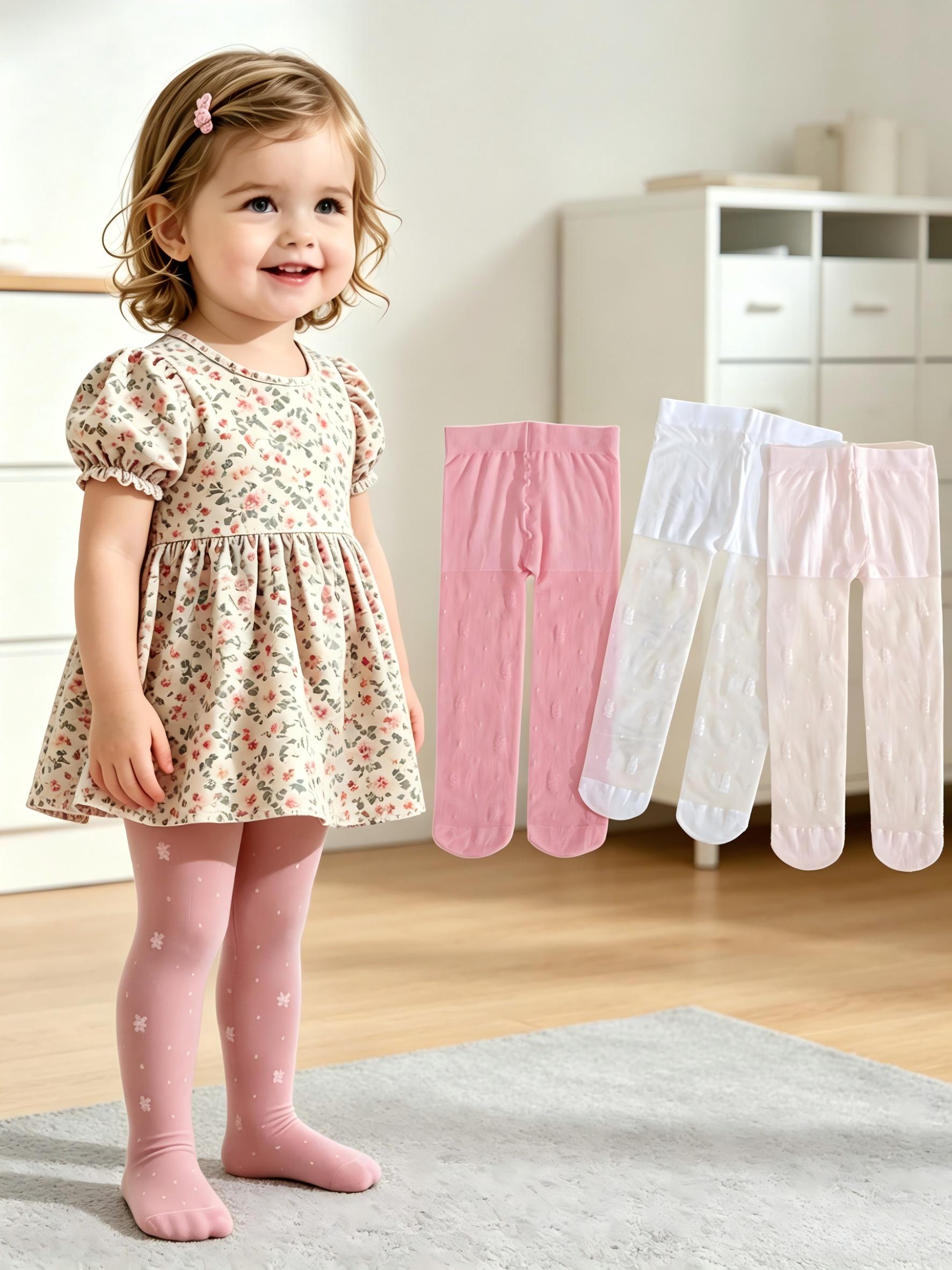 3 แพ็คเด็กวัยหัดเดินหญิงถุงน่อ - Tights Pantyhose Sheer บทวิจารณ์และราคา