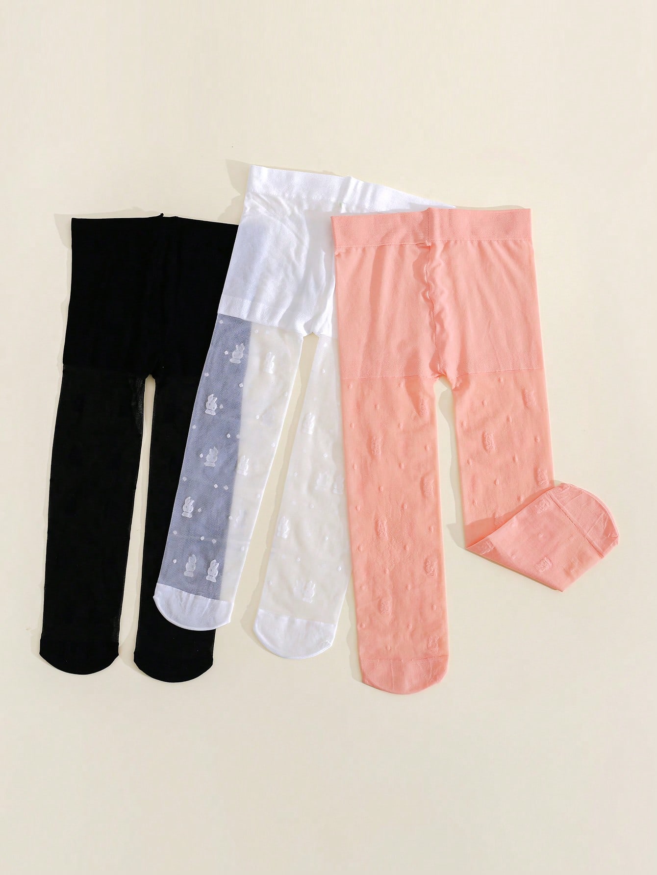 3 แพ็คกางเกงรัดรูปลายกระต่ายสำ - Tights Pantyhose Sheer บทวิจารณ์และราคา