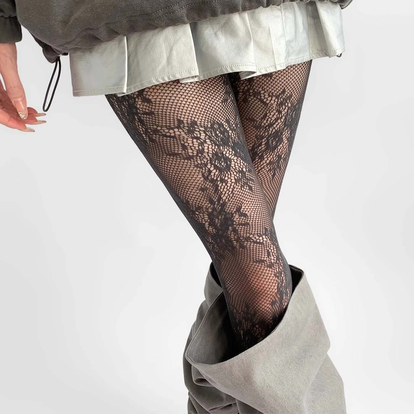 ถุงน่องผู้หญิงเซ็กซี่ลายลูกไม้ - Fishnet Stocking Women บทวิจารณ์และราคา