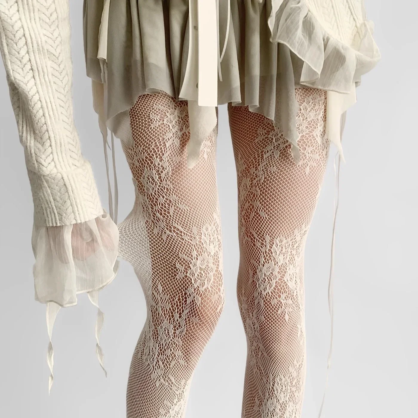 ถุงน่องผู้หญิงเซ็กซี่ลายลูกไม้ - Fishnet Stocking Women บทวิจารณ์และราคา