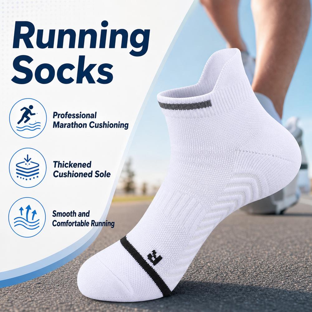 ถุงเท้าวิ่งมาราธอนแบบมืออาชีพ  - Athletic Sock Cushion บทวิจารณ์และราคา