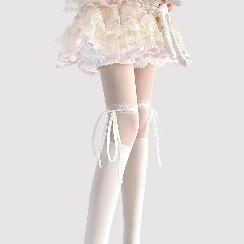 ถุงน่องลูกไม้ลายโบว์น่ารักสไตล - Tights Pantyhose Sheer บทวิจารณ์และราคา